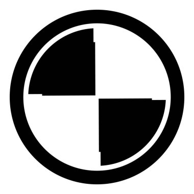 Özet Disk Glifi Düz Simgesi Beyaz Arkaplanda İzole Edildi