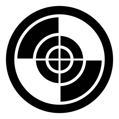 Parçacık Kapsamı Soyut Görüş Kabartması Düz Simgesi Beyaz Arkaplanda İzole Edildi