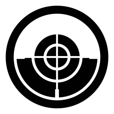 Parçacık Kapsamı Soyut Görüş Kabartması Düz Simgesi Beyaz Arkaplanda İzole Edildi