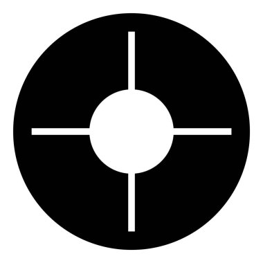 Parçacık Kapsamı Soyut Görüş Kabartması Düz Simgesi Beyaz Arkaplanda İzole Edildi