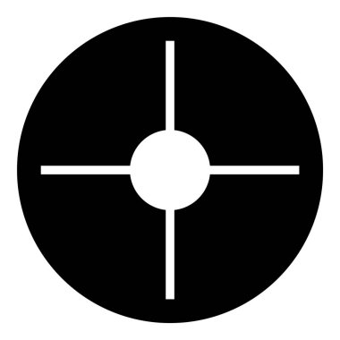 Parçacık Kapsamı Soyut Görüş Kabartması Düz Simgesi Beyaz Arkaplanda İzole Edildi