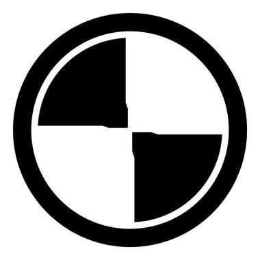 Özet Disk Glifi Düz Simgesi Beyaz Arkaplanda İzole Edildi