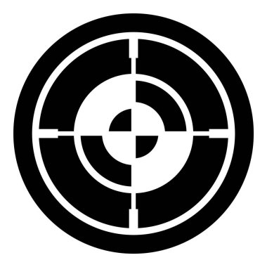 Parçacık Kapsamı Soyut Görüş Kabartması Düz Simgesi Beyaz Arkaplanda İzole Edildi