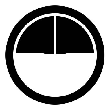 Astrakt Yatay Kabartma Düz Simgesi Beyaz Arkaplanda İzole Edildi