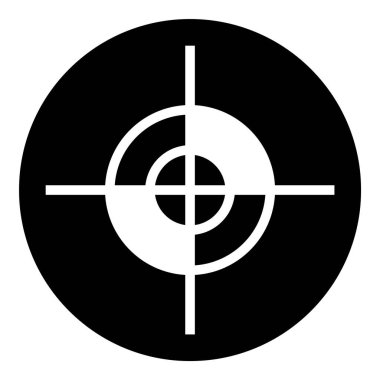 Parçacık Kapsamı Soyut Görüş Kabartması Düz Simgesi Beyaz Arkaplanda İzole Edildi