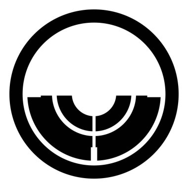 Parçacık Kapsamı Soyut Görüş Kabartması Düz Simgesi Beyaz Arkaplanda İzole Edildi