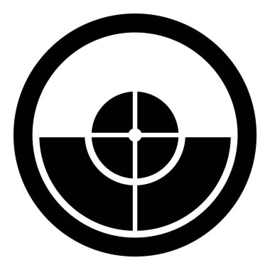 Parçacık Kapsamı Soyut Görüş Kabartması Düz Simgesi Beyaz Arkaplanda İzole Edildi