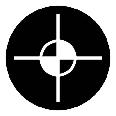 Parçacık Kapsamı Soyut Görüş Kabartması Düz Simgesi Beyaz Arkaplanda İzole Edildi