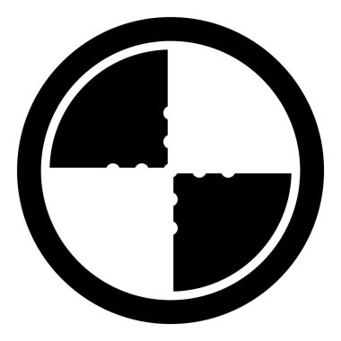 Parçacık Kapsamı Soyut Görüş Kabartması Düz Simgesi Beyaz Arkaplanda İzole Edildi