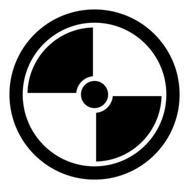 Özet Disk Glifi Düz Simgesi Beyaz Arkaplanda İzole Edildi