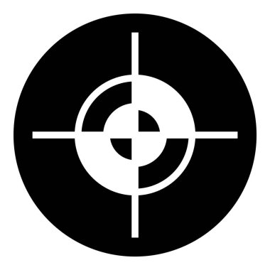 Parçacık Kapsamı Soyut Görüş Kabartması Düz Simgesi Beyaz Arkaplanda İzole Edildi