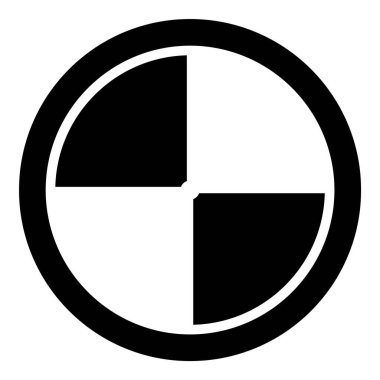 Özet Disk Glifi Düz Simgesi Beyaz Arkaplanda İzole Edildi