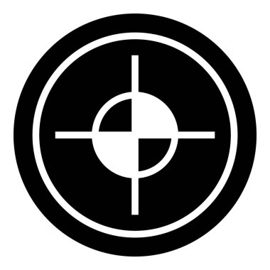 Parçacık Kapsamı Soyut Görüş Kabartması Düz Simgesi Beyaz Arkaplanda İzole Edildi