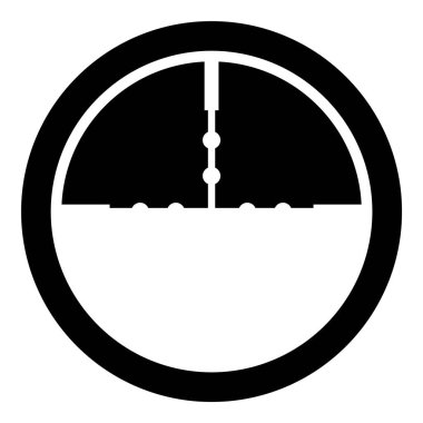 Parçacık Kapsamı Soyut Görüş Kabartması Düz Simgesi Beyaz Arkaplanda İzole Edildi