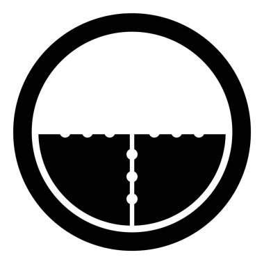 Parçacık Kapsamı Soyut Görüş Kabartması Düz Simgesi Beyaz Arkaplanda İzole Edildi