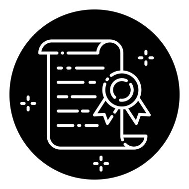 Diploma Düz Simgesi Beyaz Arkaplanda İzole Edildi