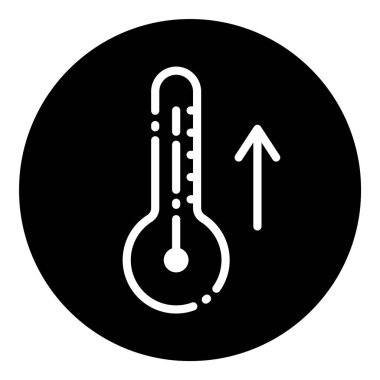 Yüksek Ateşli Kabartma Düz Simgesi Beyaz Arkaplanda İzole Edildi