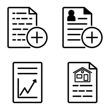 Doktor 1-2 Düz Simge Seti Beyaz Arkaplanda İzole Edildi