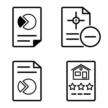 Doktor 1-2 Düz Simge Seti Beyaz Arkaplanda İzole Edildi