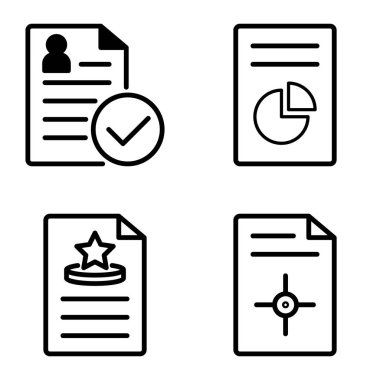 Doktor 1-2 Düz Simge Seti Beyaz Arkaplanda İzole Edildi