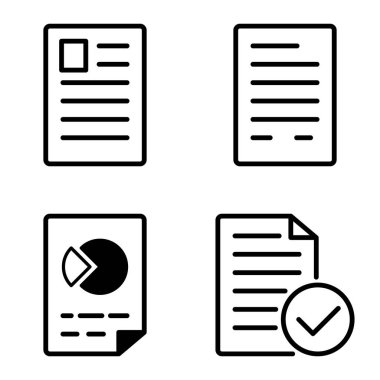 Doktor 1-2 Düz Simge Seti Beyaz Arkaplanda İzole Edildi