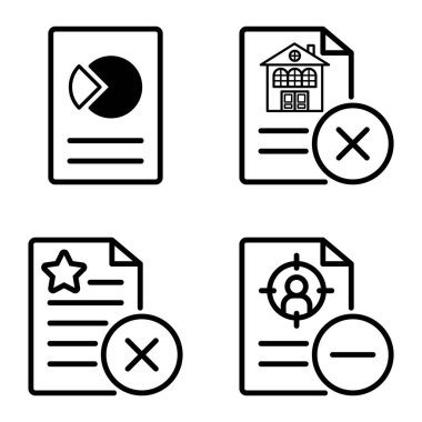 Doktor 1-2 Düz Simge Seti Beyaz Arkaplanda İzole Edildi