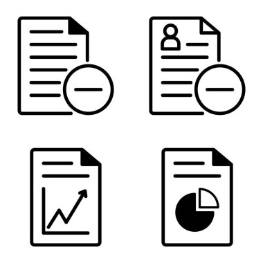 Doktor 1-2 Düz Simge Seti Beyaz Arkaplanda İzole Edildi
