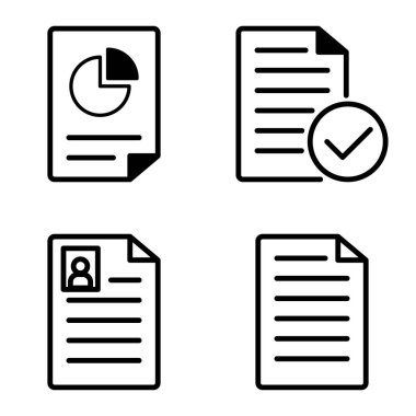 Doktor 1-2 Düz Simge Seti Beyaz Arkaplanda İzole Edildi