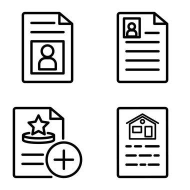 Doktor 1-2 Düz Simge Seti Beyaz Arkaplanda İzole Edildi