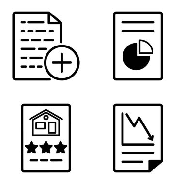 Doktor 1-2 Düz Simge Seti Beyaz Arkaplanda İzole Edildi