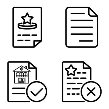 Doktor 1-2 Düz Simge Seti Beyaz Arkaplanda İzole Edildi