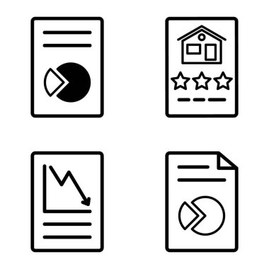 Doktor 1-2 Düz Simge Seti Beyaz Arkaplanda İzole Edildi