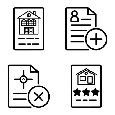 Doktor 1-2 Düz Simge Seti Beyaz Arkaplanda İzole Edildi