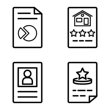 Doktor 1-2 Düz Simge Seti Beyaz Arkaplanda İzole Edildi