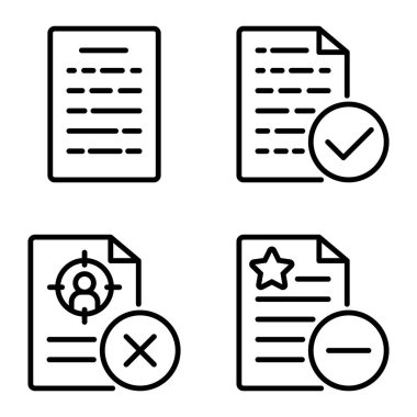 Doktor 1-2 Düz Simge Seti Beyaz Arkaplanda İzole Edildi