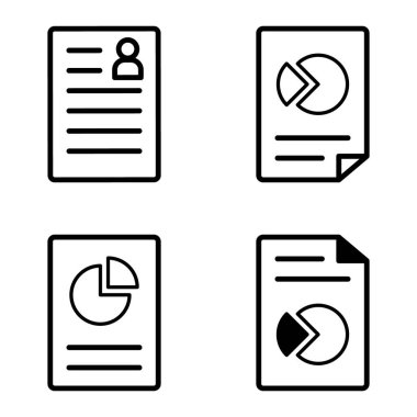 Doktor 1-2 Düz Simge Seti Beyaz Arkaplanda İzole Edildi