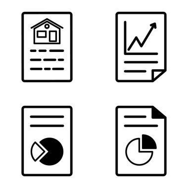 Doktor 1-2 Düz Simge Seti Beyaz Arkaplanda İzole Edildi