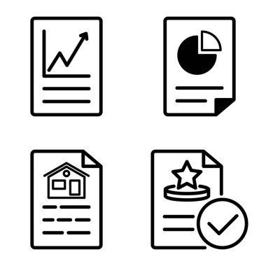 Doktor 1-2 Düz Simge Seti Beyaz Arkaplanda İzole Edildi