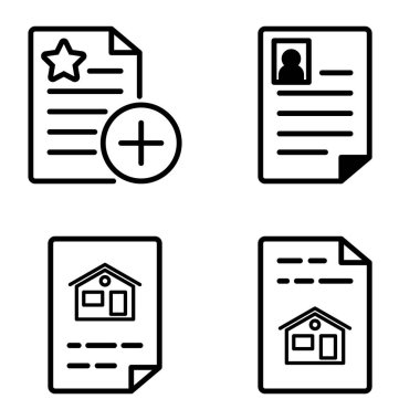 Doktor 1-2 Düz Simge Seti Beyaz Arkaplanda İzole Edildi