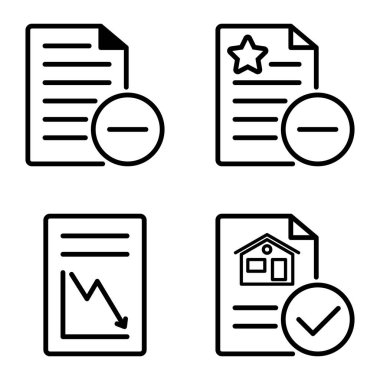 Doktor 1-2 Düz Simge Seti Beyaz Arkaplanda İzole Edildi