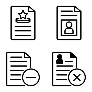 Doktor 1-2 Düz Simge Seti Beyaz Arkaplanda İzole Edildi