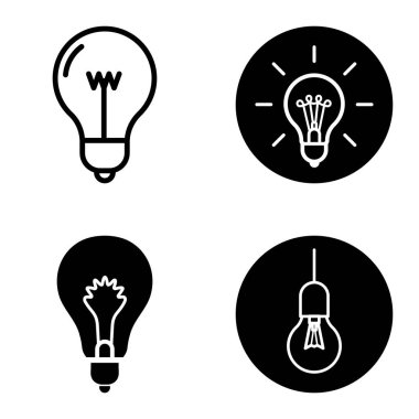 Ampuller 1-3 Düz Simge Seti Beyaz Arkaplanda İzole Edildi