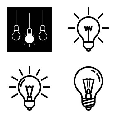 Ampuller 1-3 Düz Simge Seti Beyaz Arkaplanda İzole Edildi