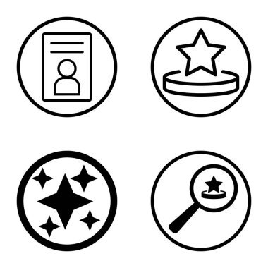 Daireler 1-2 Düz Simge Seti Beyaz Arkaplanda İzole Edildi