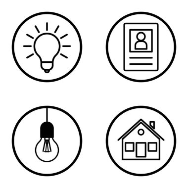 Daireler 1-2 Düz Simge Seti Beyaz Arkaplanda İzole Edildi