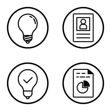 Daireler 1-2 Düz Simge Seti Beyaz Arkaplanda İzole Edildi