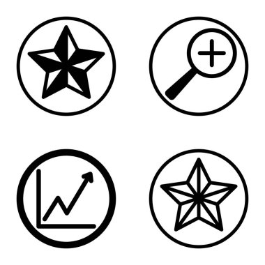 Daireler 1-2 Düz Simge Seti Beyaz Arkaplanda İzole Edildi