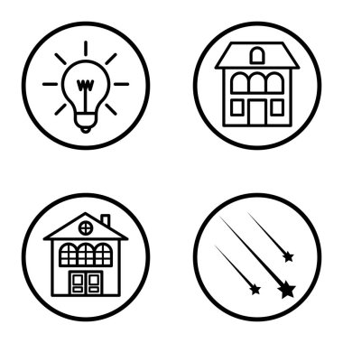 Daireler 1-2 Düz Simge Seti Beyaz Arkaplanda İzole Edildi