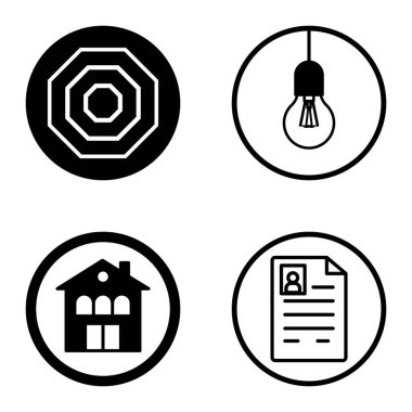 Daireler 1-2 Düz Simge Seti Beyaz Arkaplanda İzole Edildi