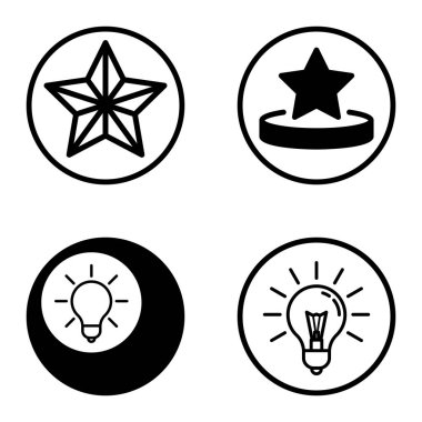 Daireler 1-2 Düz Simge Seti Beyaz Arkaplanda İzole Edildi